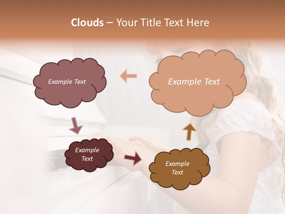 A Little Girl Playing A Piano Powerpoint Template PowerPoint Template