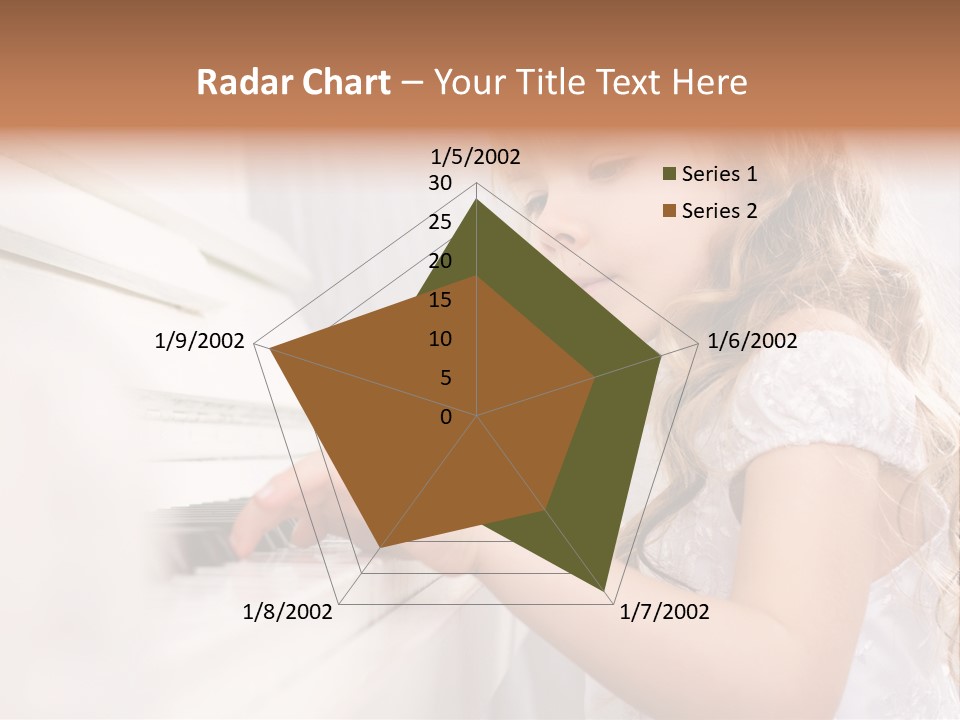 A Little Girl Playing A Piano Powerpoint Template PowerPoint Template