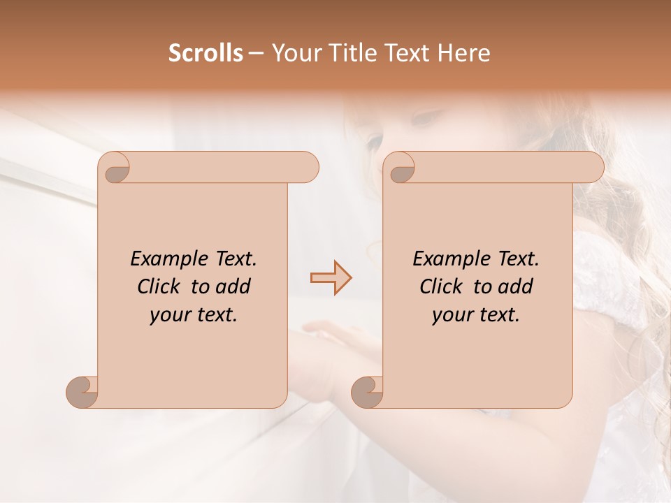 A Little Girl Playing A Piano Powerpoint Template PowerPoint Template