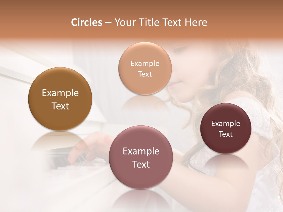 A Little Girl Playing A Piano Powerpoint Template PowerPoint Template