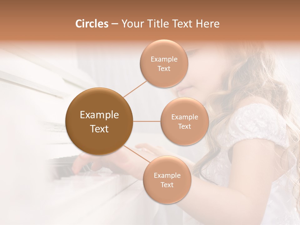 A Little Girl Playing A Piano Powerpoint Template PowerPoint Template