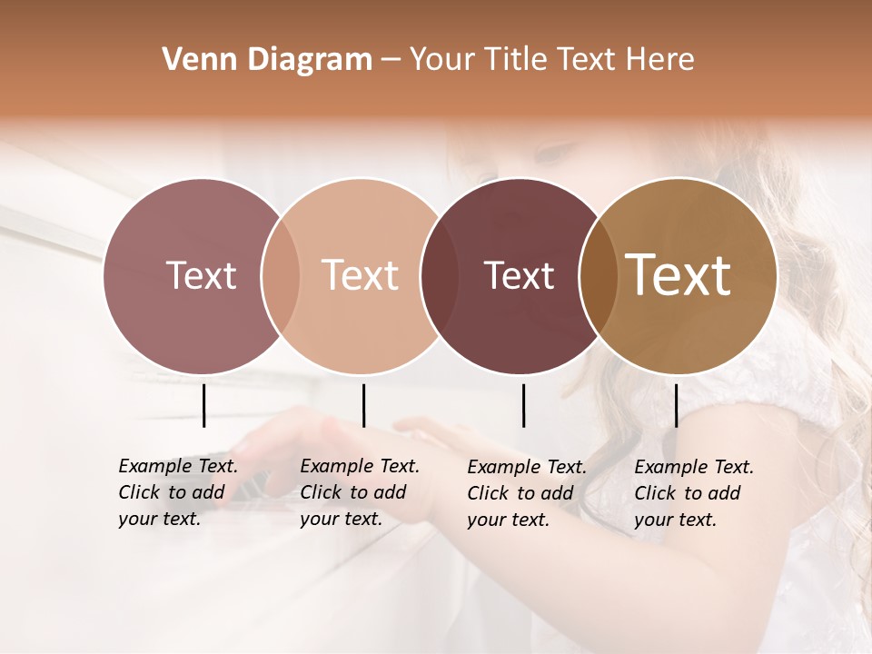 A Little Girl Playing A Piano Powerpoint Template PowerPoint Template