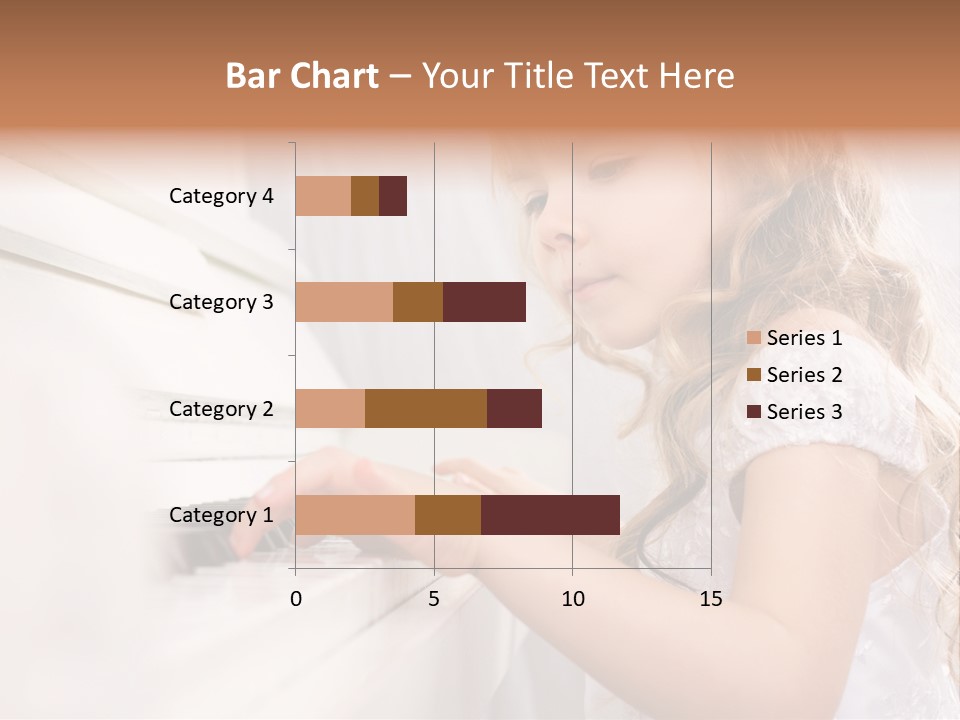 A Little Girl Playing A Piano Powerpoint Template PowerPoint Template