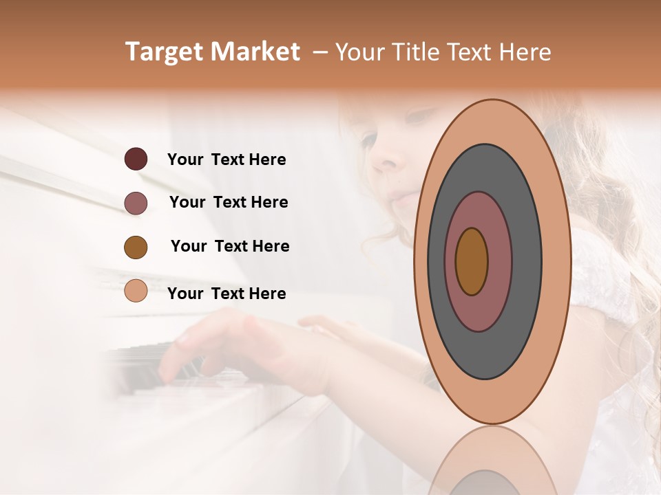 A Little Girl Playing A Piano Powerpoint Template PowerPoint Template