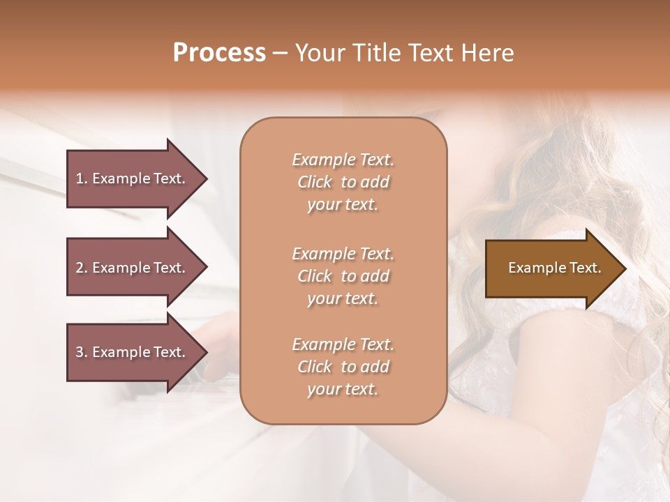 A Little Girl Playing A Piano Powerpoint Template PowerPoint Template