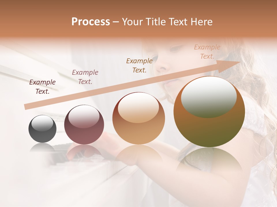 A Little Girl Playing A Piano Powerpoint Template PowerPoint Template