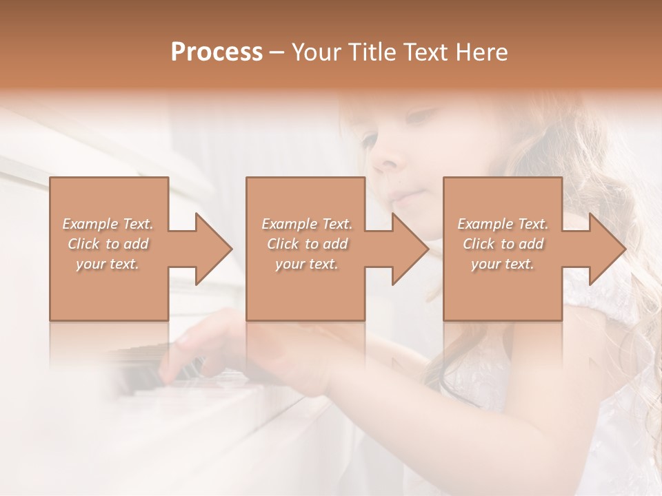 A Little Girl Playing A Piano Powerpoint Template PowerPoint Template