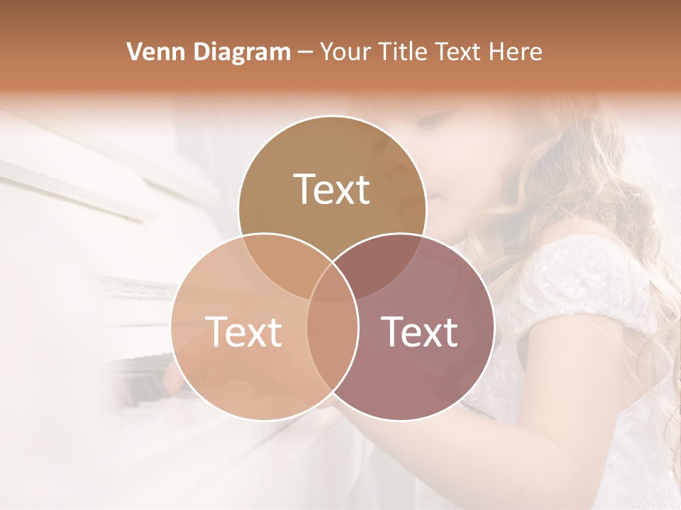 A Little Girl Playing A Piano Powerpoint Template PowerPoint Template