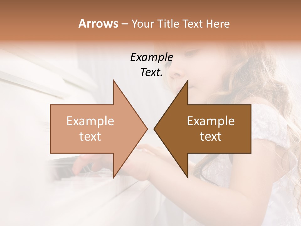 A Little Girl Playing A Piano Powerpoint Template PowerPoint Template