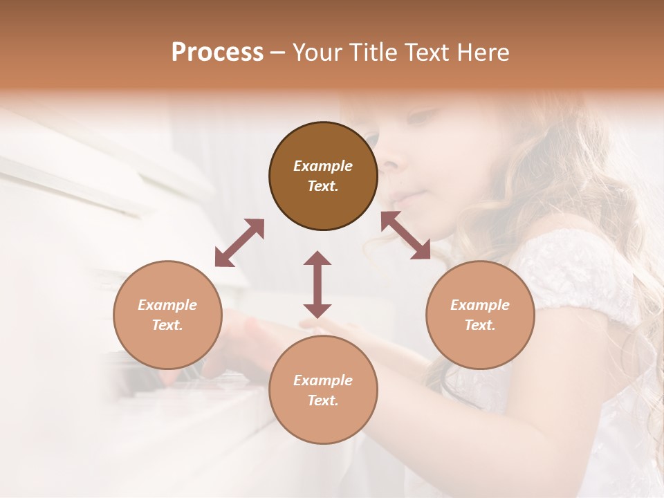 A Little Girl Playing A Piano Powerpoint Template PowerPoint Template