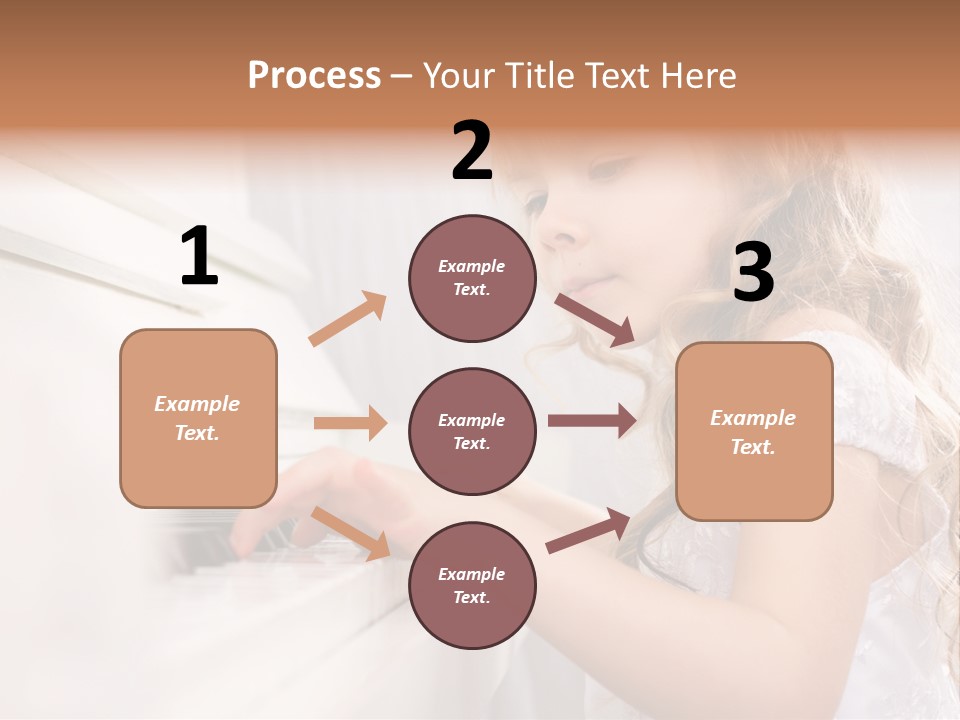 A Little Girl Playing A Piano Powerpoint Template PowerPoint Template