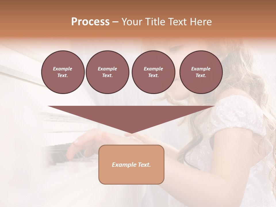 A Little Girl Playing A Piano Powerpoint Template PowerPoint Template