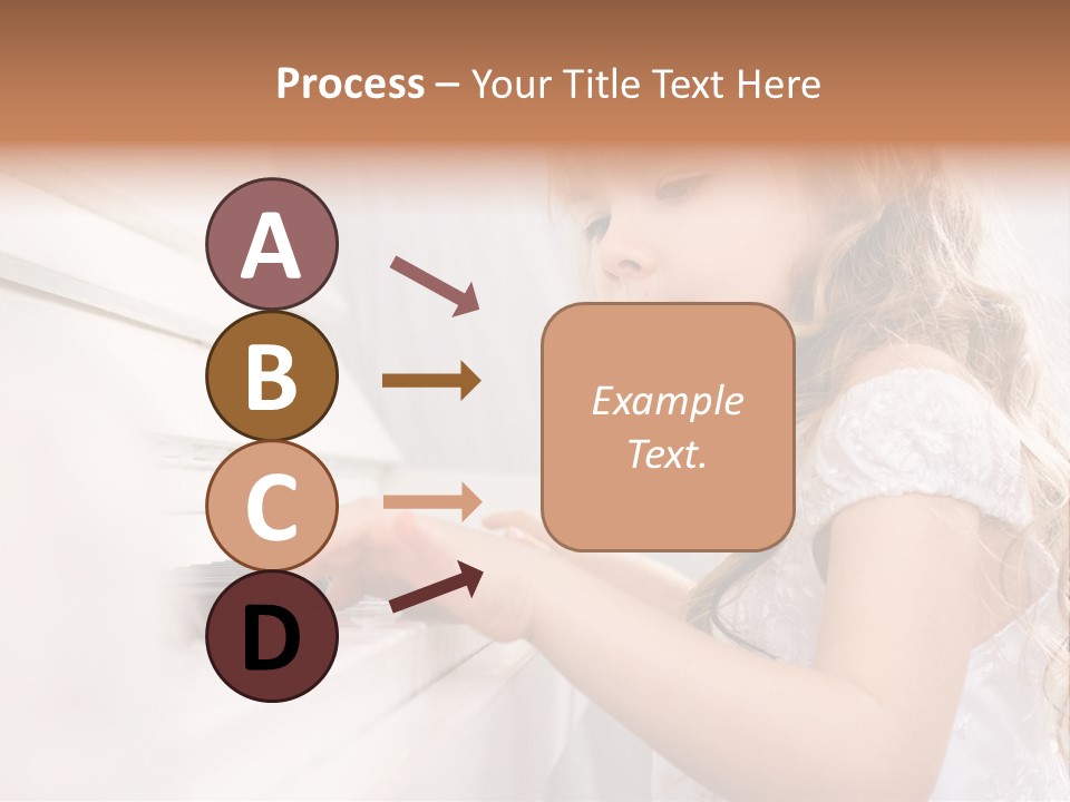 A Little Girl Playing A Piano Powerpoint Template PowerPoint Template