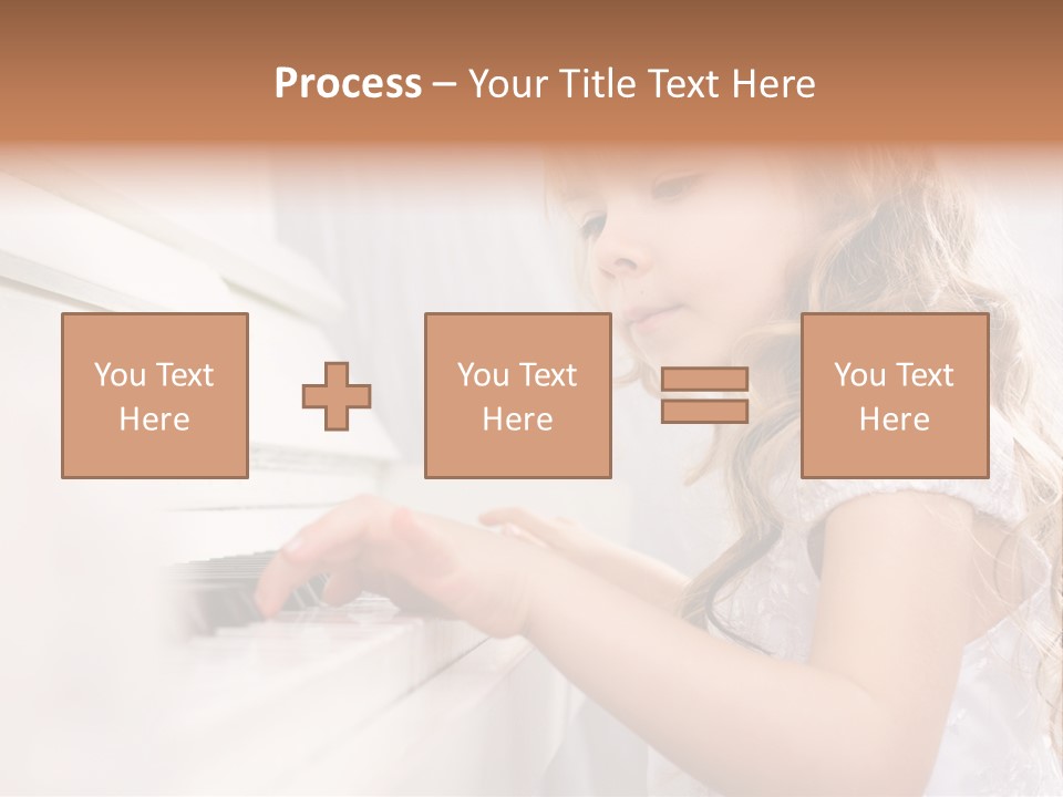 A Little Girl Playing A Piano Powerpoint Template PowerPoint Template