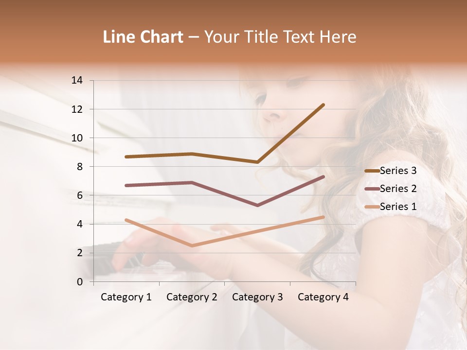 A Little Girl Playing A Piano Powerpoint Template PowerPoint Template