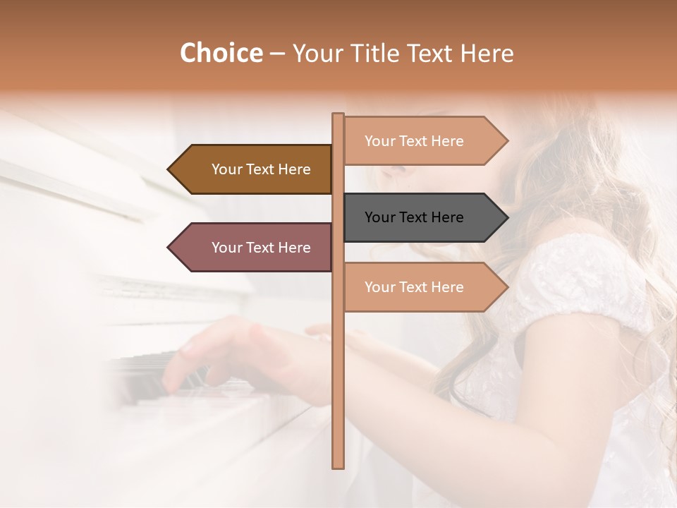 A Little Girl Playing A Piano Powerpoint Template PowerPoint Template