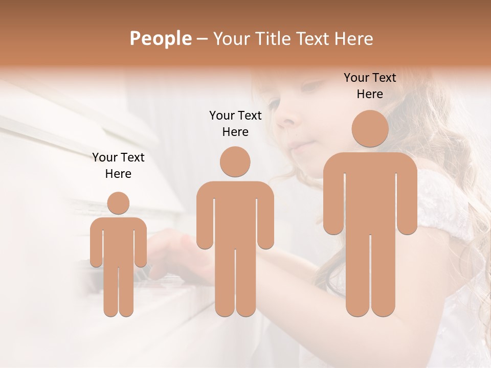 A Little Girl Playing A Piano Powerpoint Template PowerPoint Template