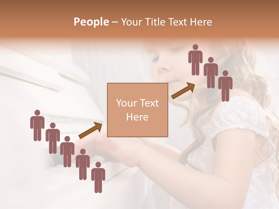 A Little Girl Playing A Piano Powerpoint Template PowerPoint Template