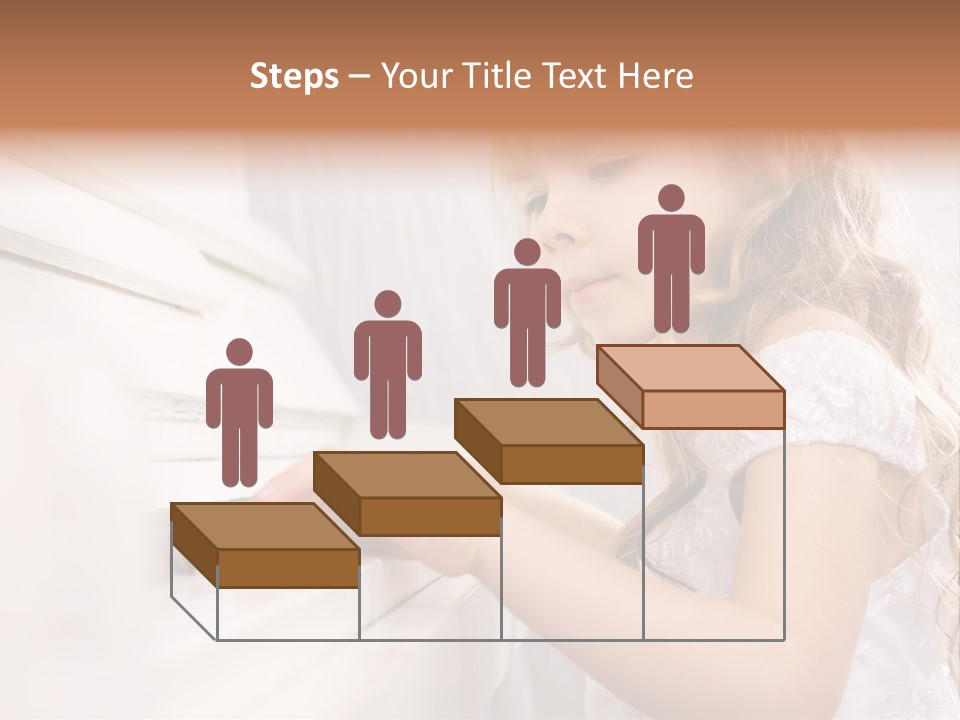 A Little Girl Playing A Piano Powerpoint Template PowerPoint Template