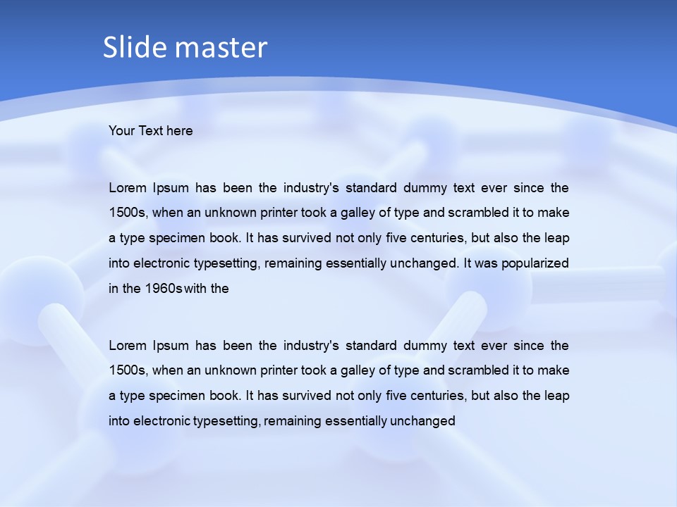 A Blue And White Background With Blue Circles PowerPoint Template