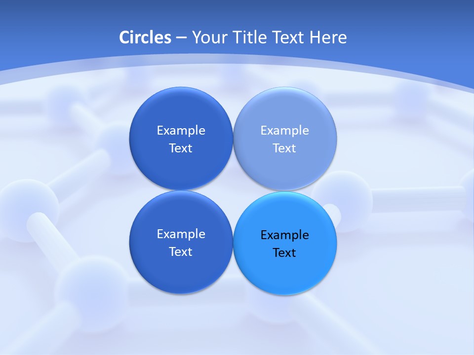A Blue And White Background With Blue Circles PowerPoint Template