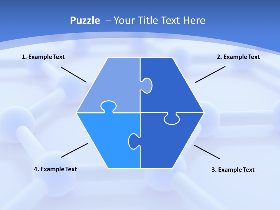 A Blue And White Background With Blue Circles PowerPoint Template