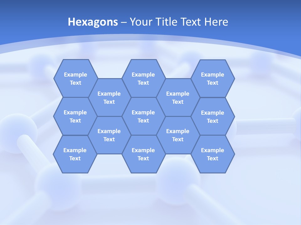 A Blue And White Background With Blue Circles PowerPoint Template