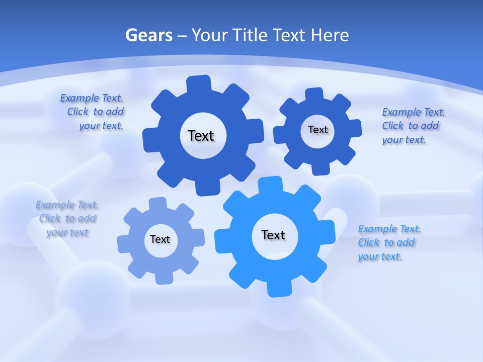 A Blue And White Background With Blue Circles PowerPoint Template
