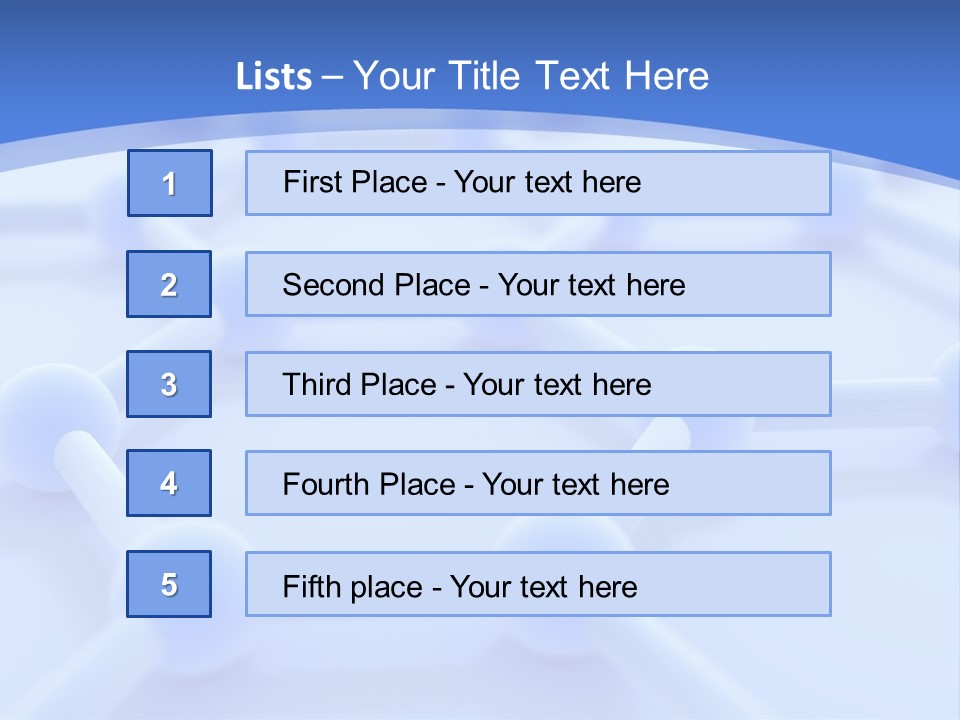 A Blue And White Background With Blue Circles PowerPoint Template
