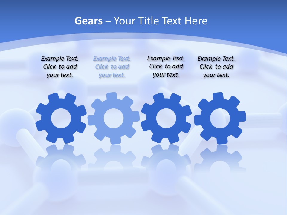 A Blue And White Background With Blue Circles PowerPoint Template