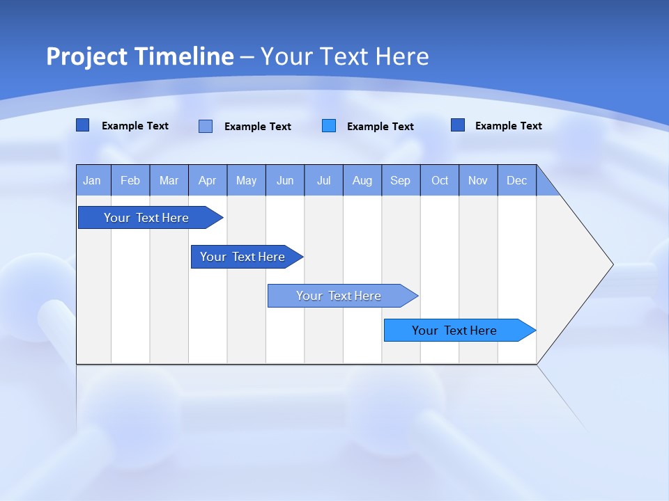 A Blue And White Background With Blue Circles PowerPoint Template