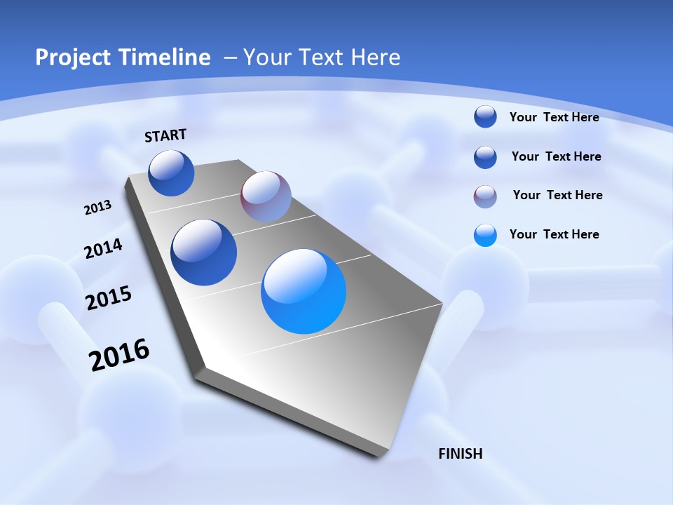 A Blue And White Background With Blue Circles PowerPoint Template