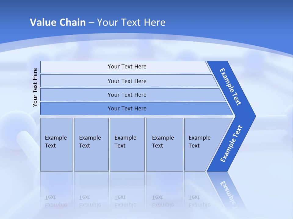 A Blue And White Background With Blue Circles PowerPoint Template