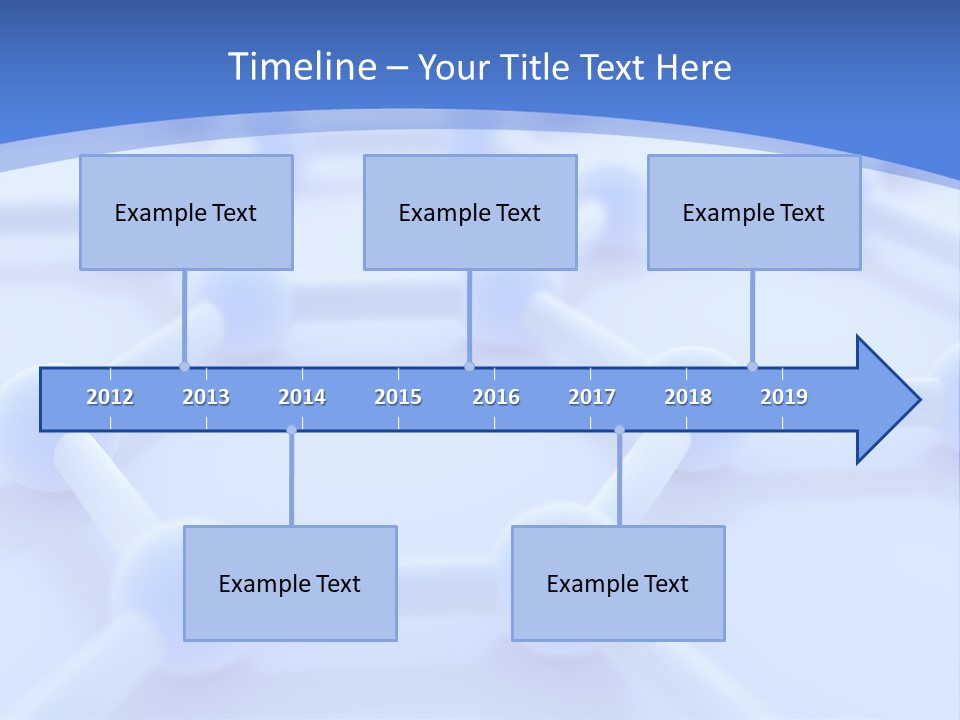 A Blue And White Background With Blue Circles PowerPoint Template