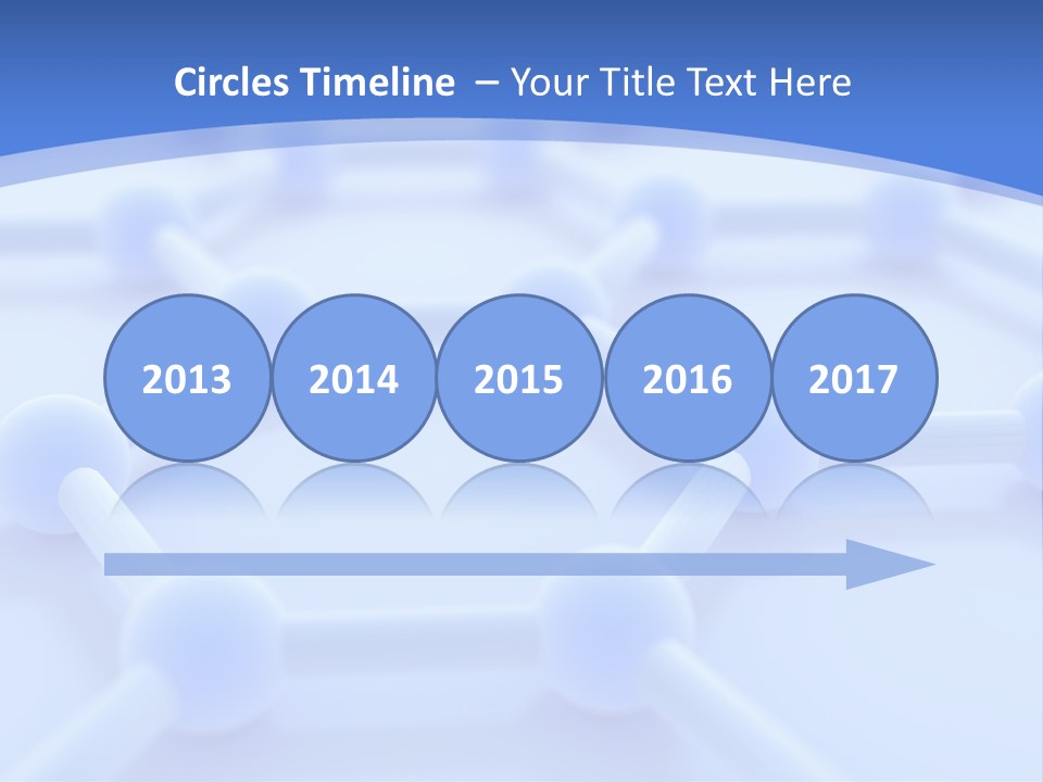 A Blue And White Background With Blue Circles PowerPoint Template