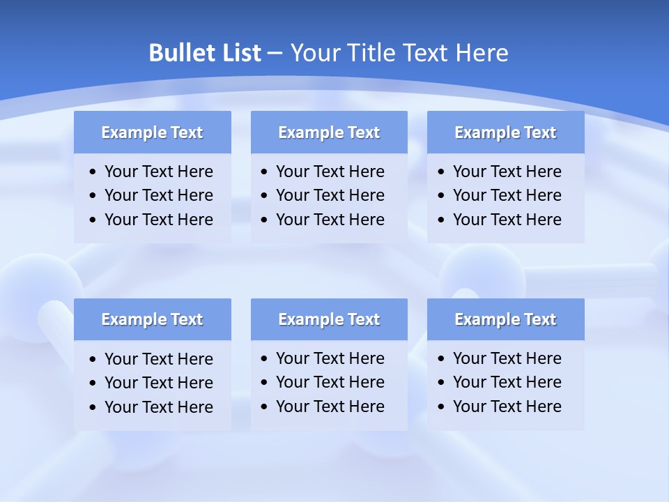 A Blue And White Background With Blue Circles PowerPoint Template