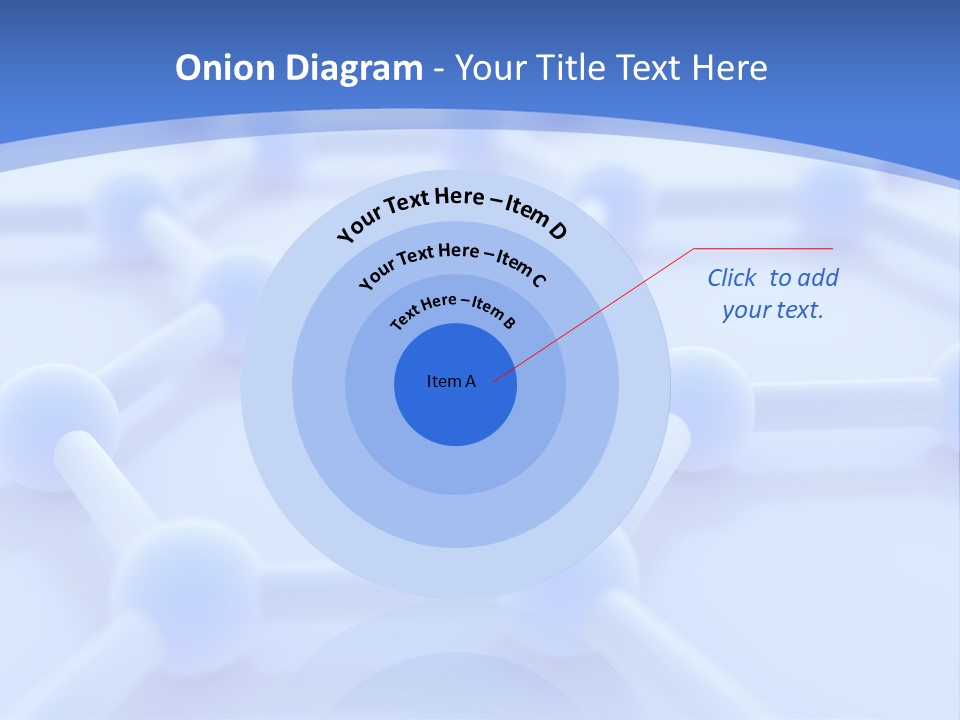 A Blue And White Background With Blue Circles PowerPoint Template