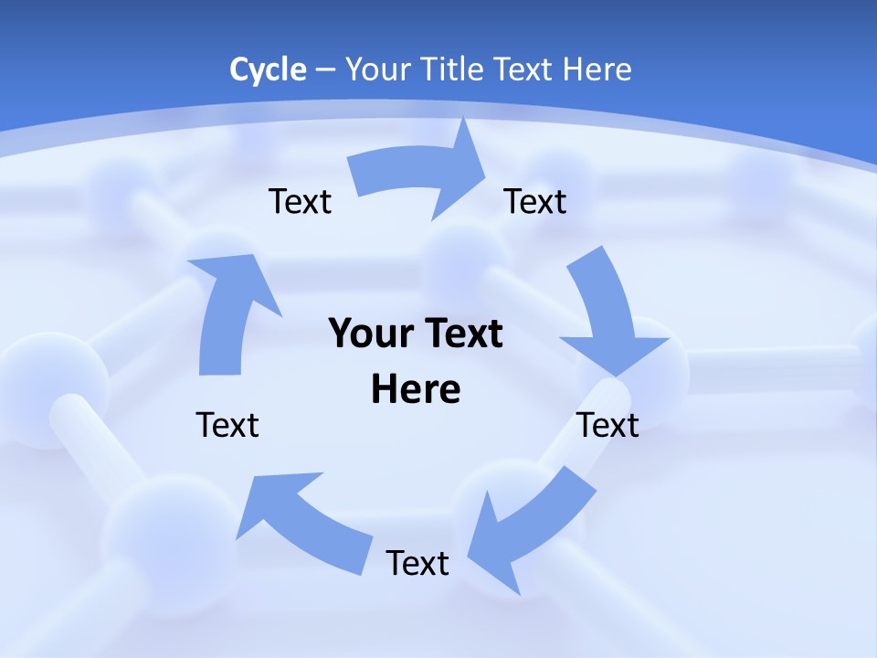 A Blue And White Background With Blue Circles PowerPoint Template