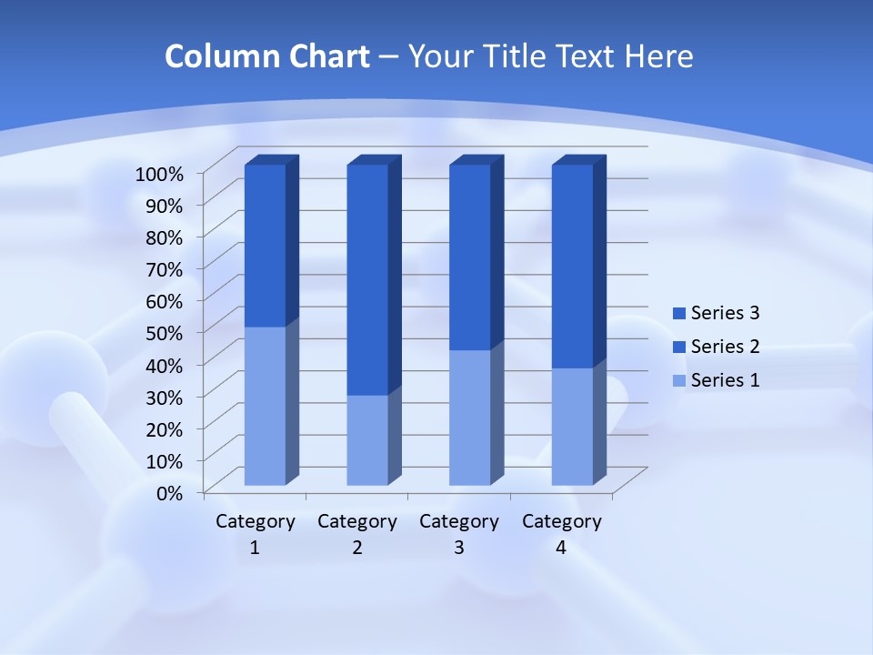 A Blue And White Background With Blue Circles PowerPoint Template