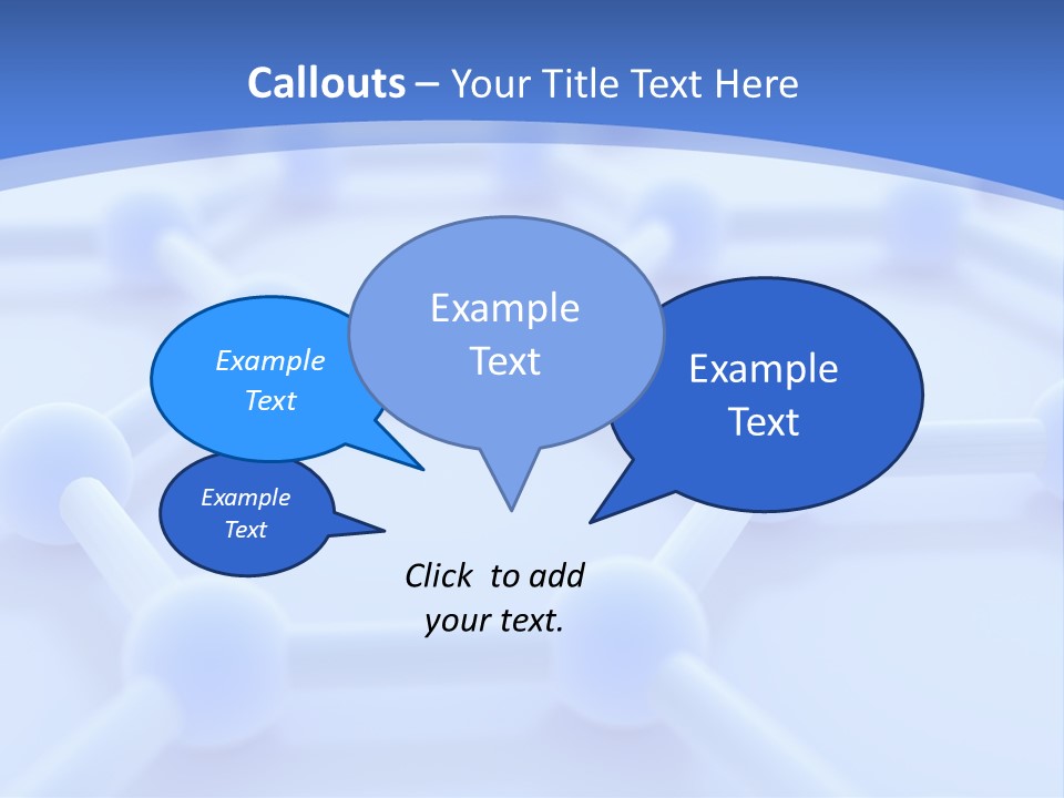 A Blue And White Background With Blue Circles PowerPoint Template