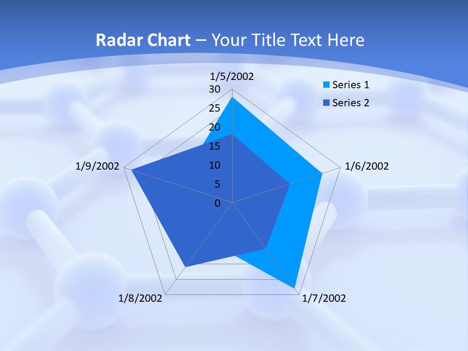 A Blue And White Background With Blue Circles PowerPoint Template