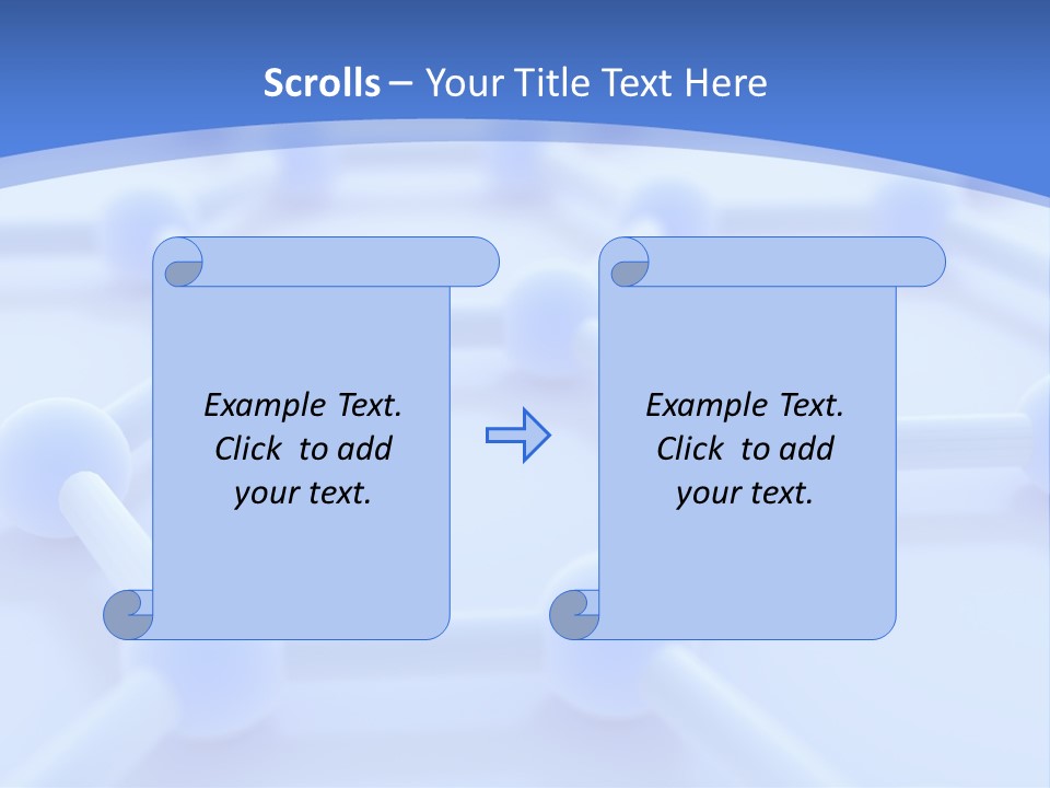 A Blue And White Background With Blue Circles PowerPoint Template