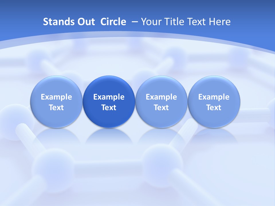 A Blue And White Background With Blue Circles PowerPoint Template
