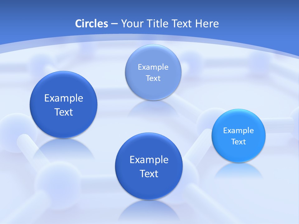 A Blue And White Background With Blue Circles PowerPoint Template