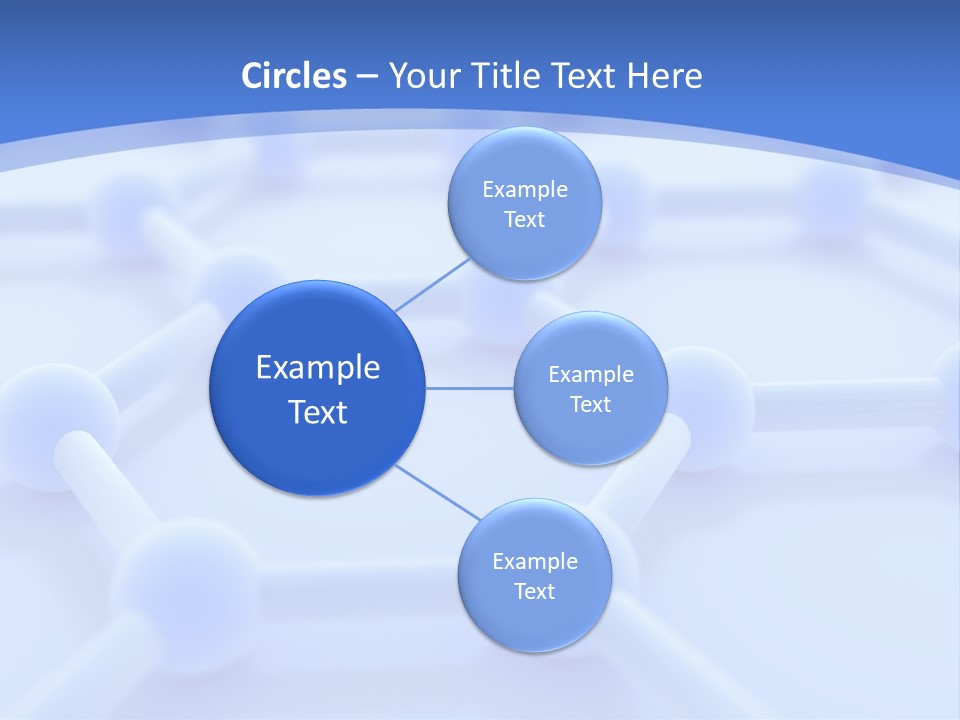 A Blue And White Background With Blue Circles PowerPoint Template