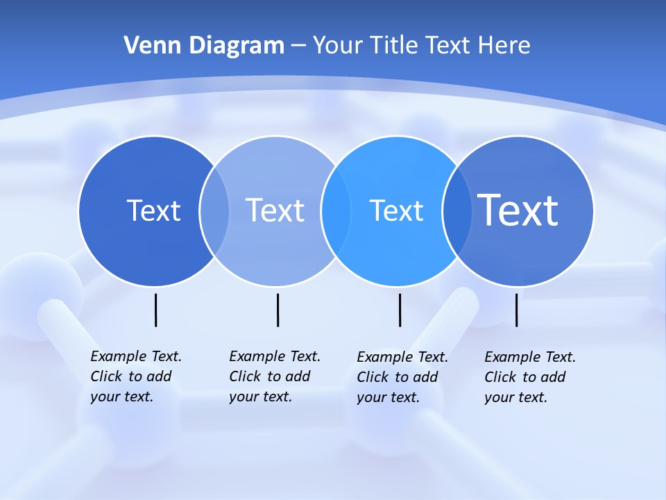 A Blue And White Background With Blue Circles PowerPoint Template