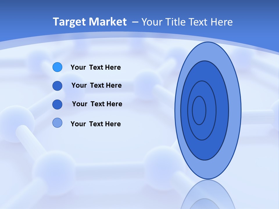 A Blue And White Background With Blue Circles PowerPoint Template