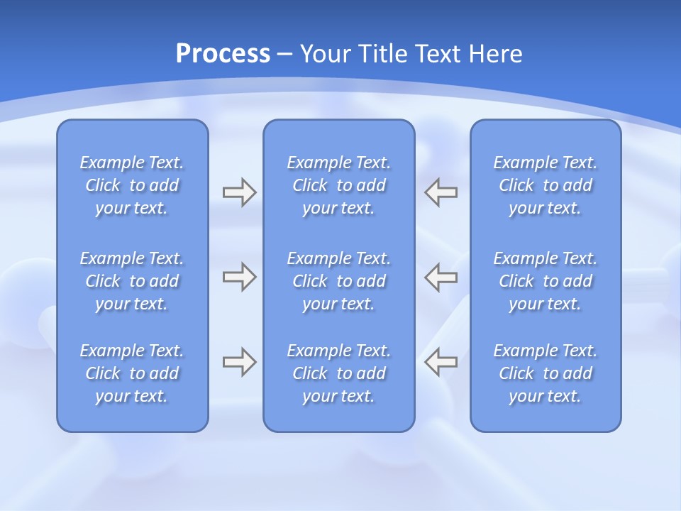 A Blue And White Background With Blue Circles PowerPoint Template