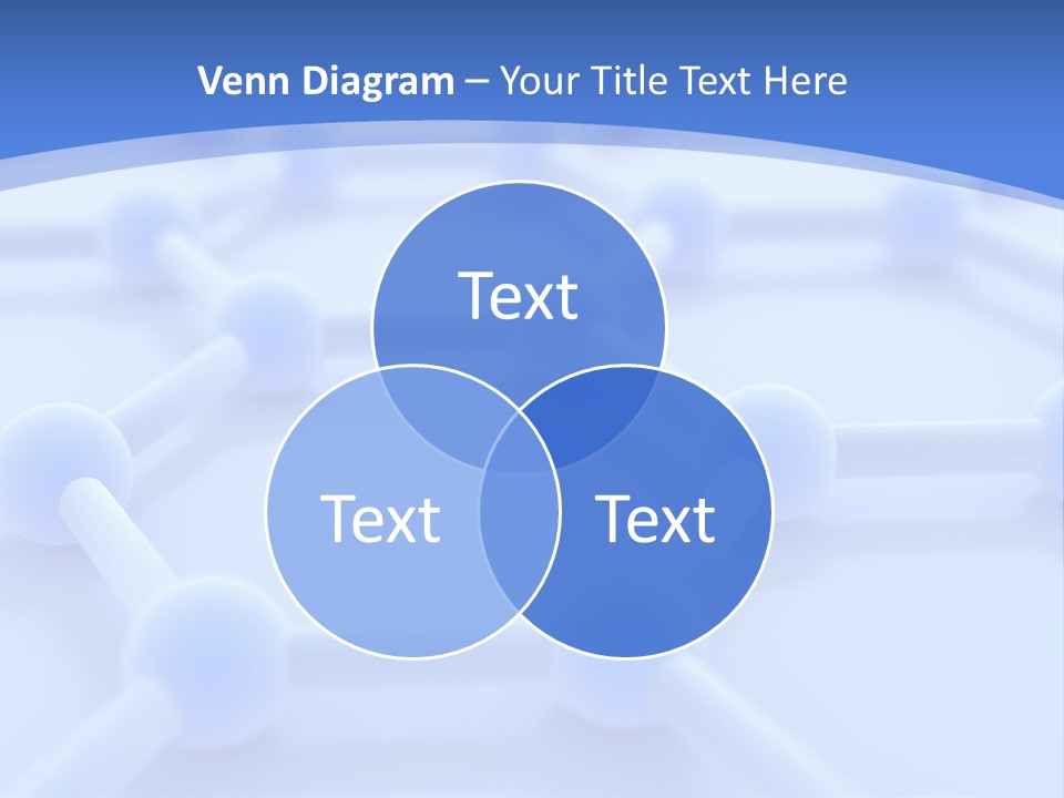 A Blue And White Background With Blue Circles PowerPoint Template