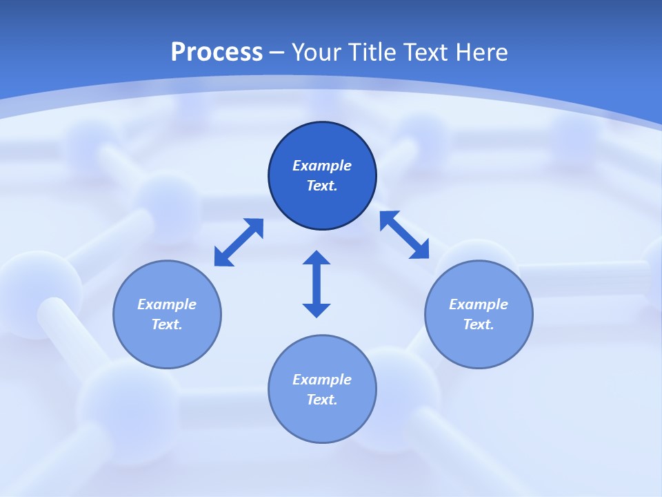 A Blue And White Background With Blue Circles PowerPoint Template
